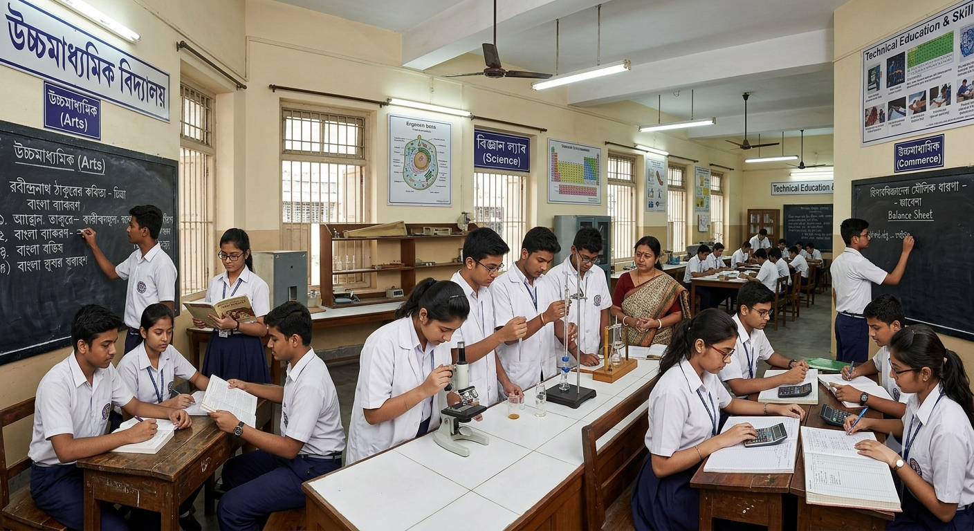 ৩. প্রথাগত উচ্চমাধ্যমিক (Arts, Science, Commerce)